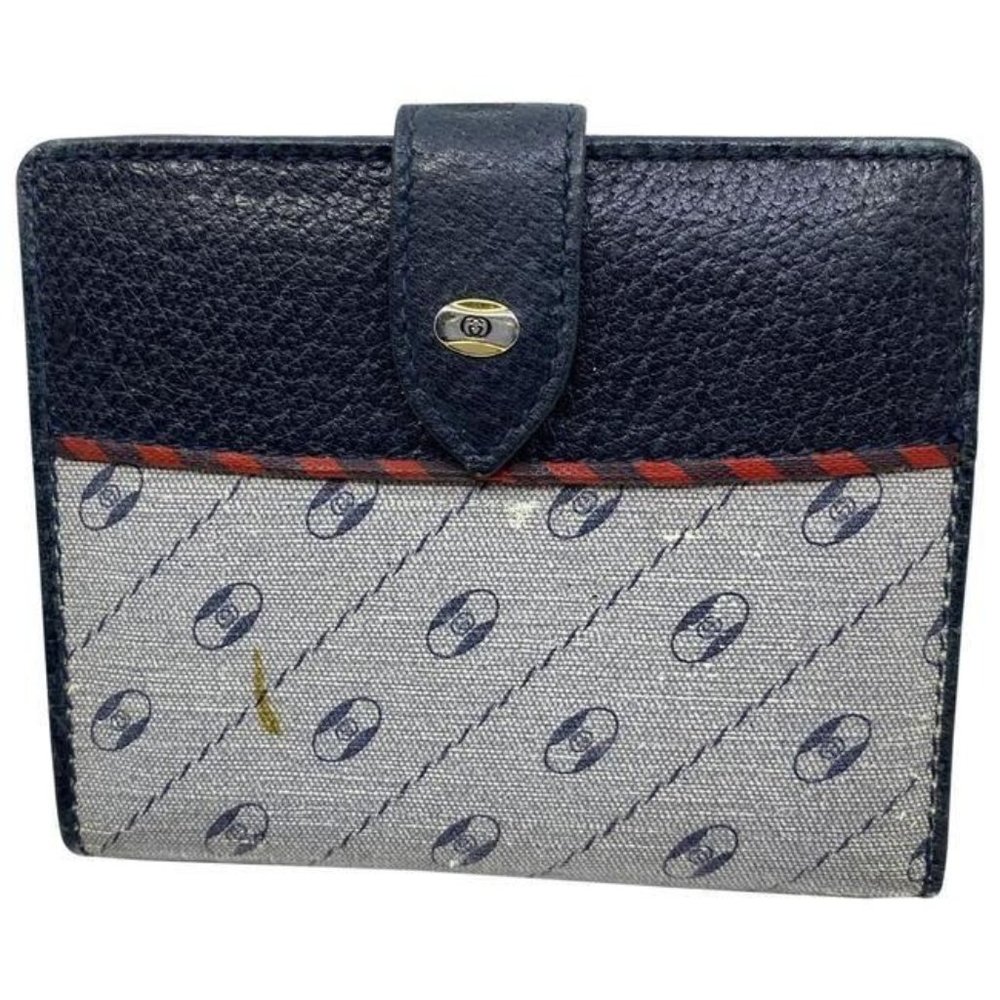 gucci black rare vintage change and id holder wall